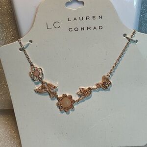 LC Lauren Conrad Rose Gold-Tone Charm Necklace